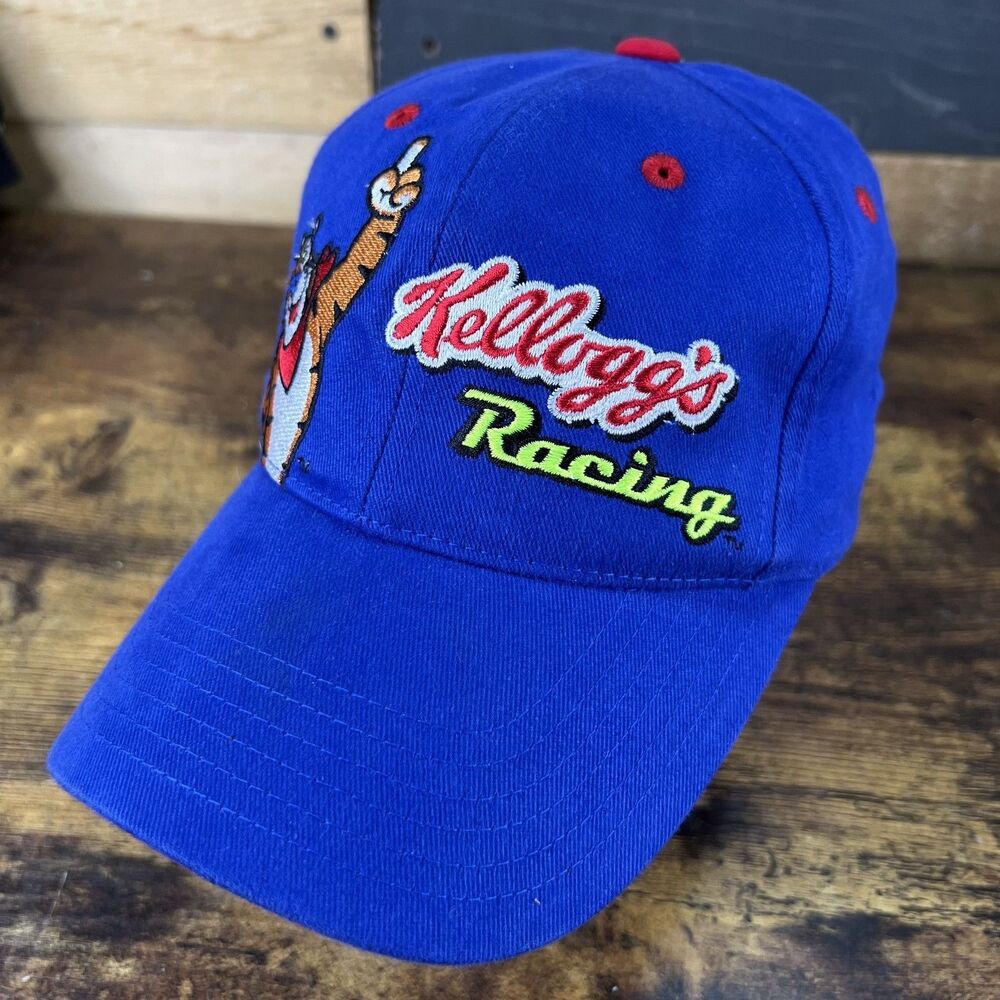 Kellogg's Racing Tony The Tiger Embroidered Blue Trucker Hat Baseball Cap